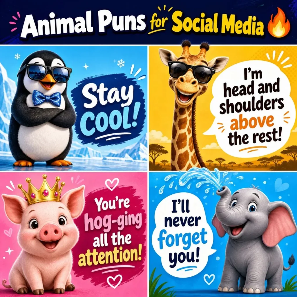 Animal Puns for Social Media 🔥