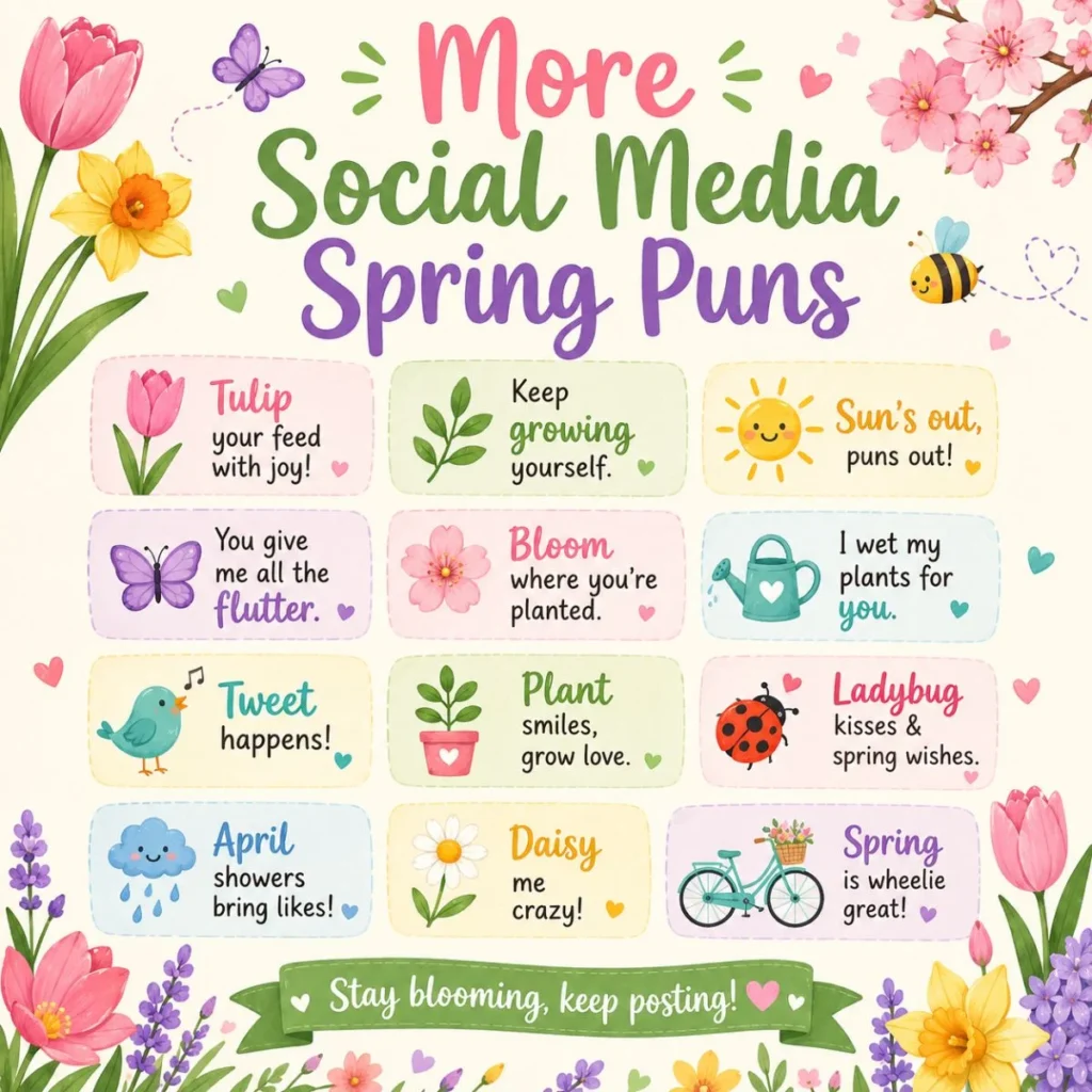 🌷 More Social Media Spring Puns