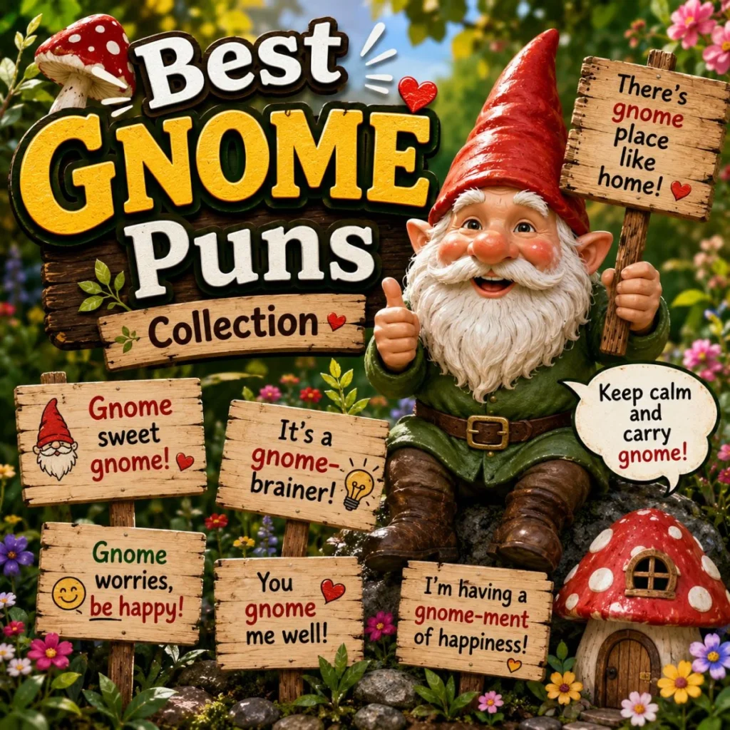 🍄 Best Gnome Puns Collection