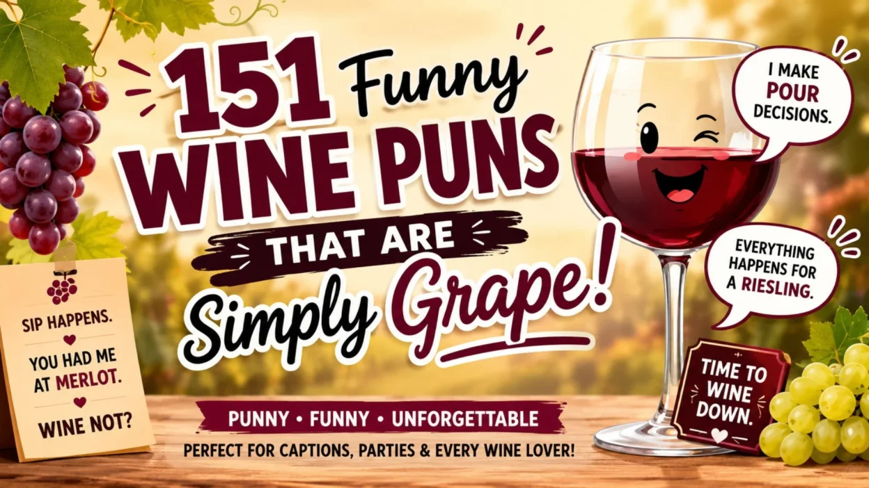🍷 151 Funny Wine Puns That Are Simply Grape!