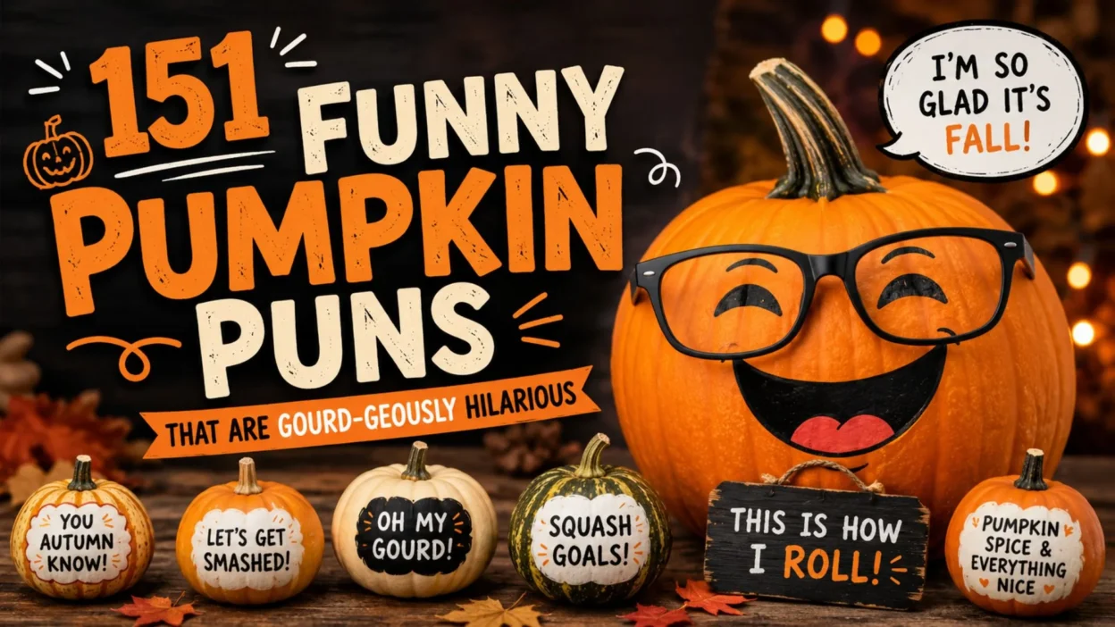🎃 151 Funny Pumpkin Puns That Are Gourd-geously Hilarious