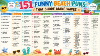 🏖️ 151 Funny Beach Puns That Shore Make Waves