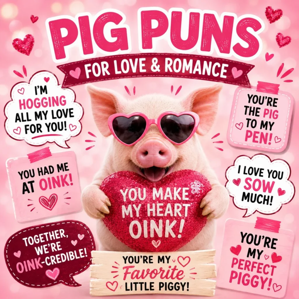 💘 Pig Puns for Love and Romance
