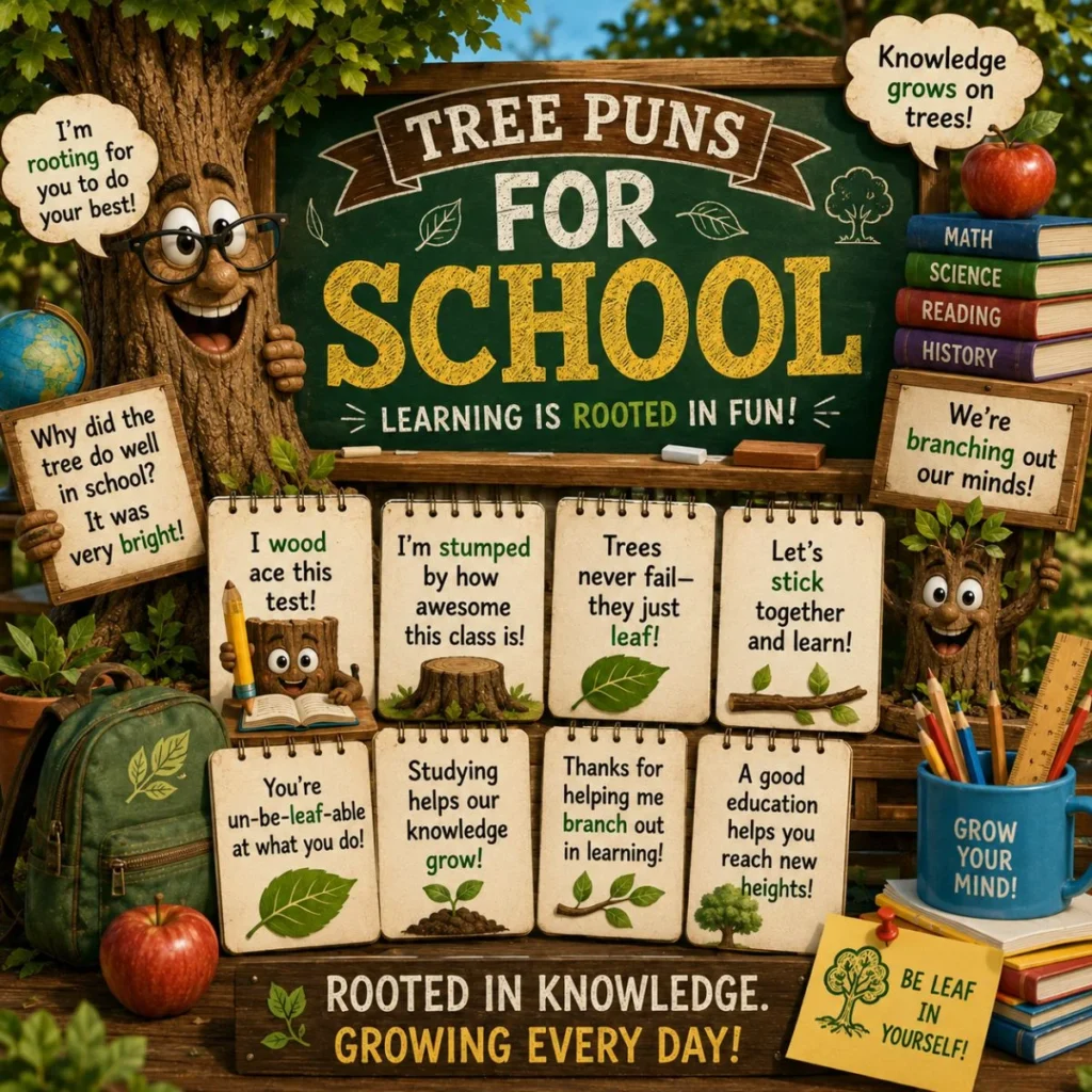 📚 Tree Puns for School
