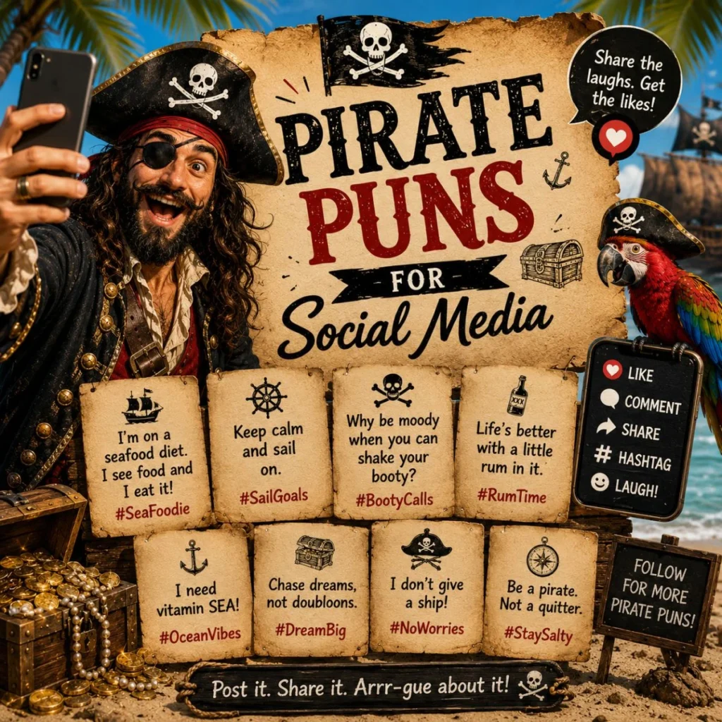 📱 Pirate Puns for Social Media