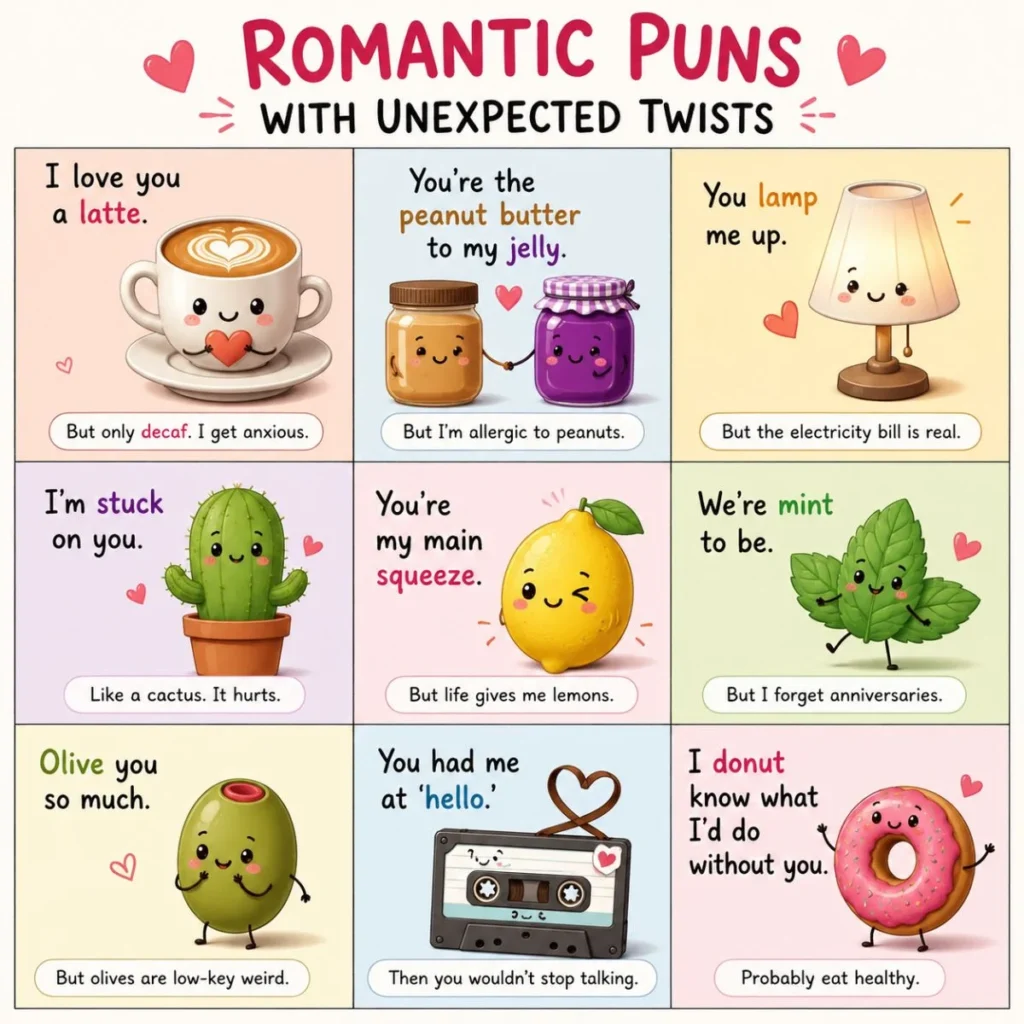 😂 Romantic Puns With Unexpected Twists