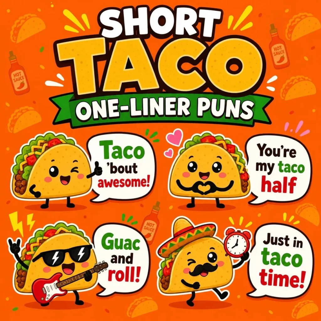 😂 Short Taco One-Liner Puns