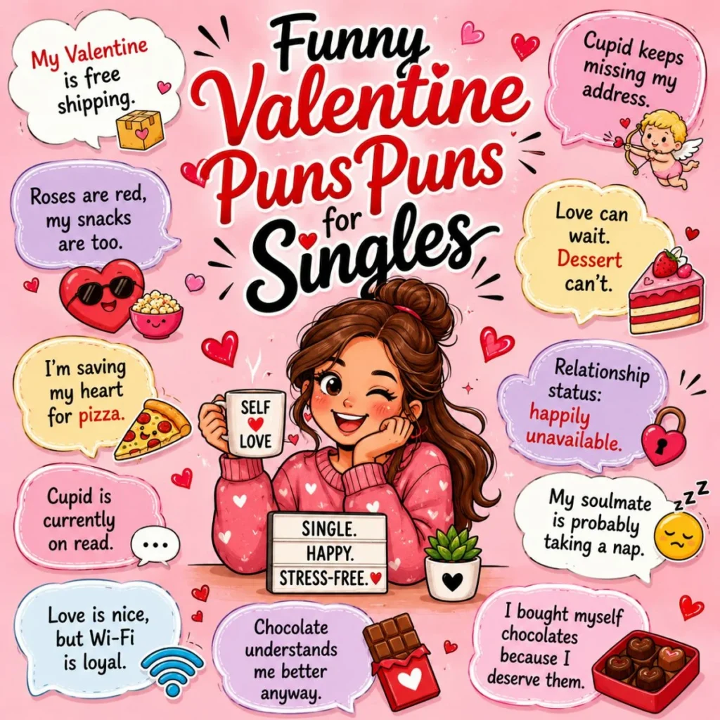 😄 Funny Valentine Puns for Singles