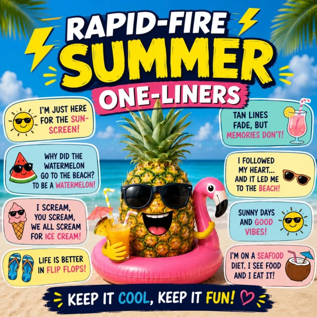 ⚡ Rapid-Fire Summer One-Liners