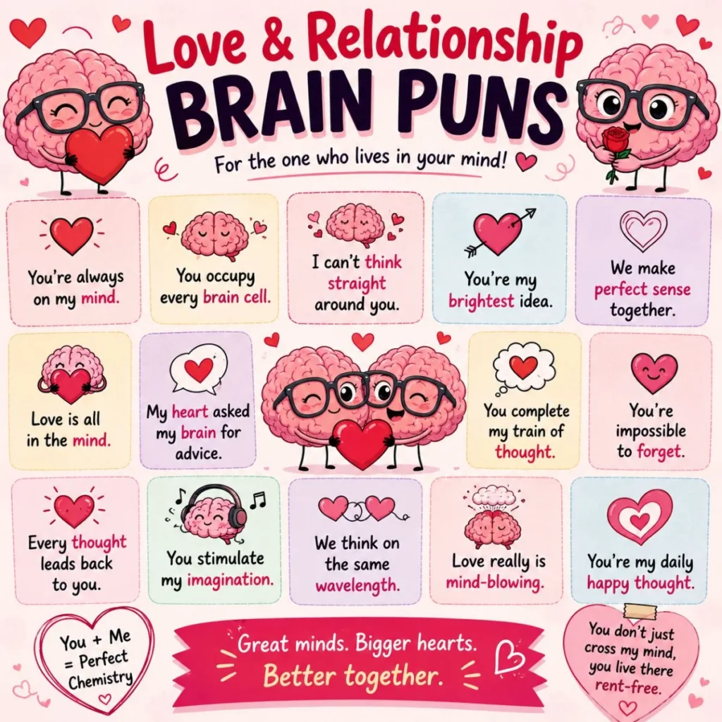 ❤️ Love & Relationship Brain Puns