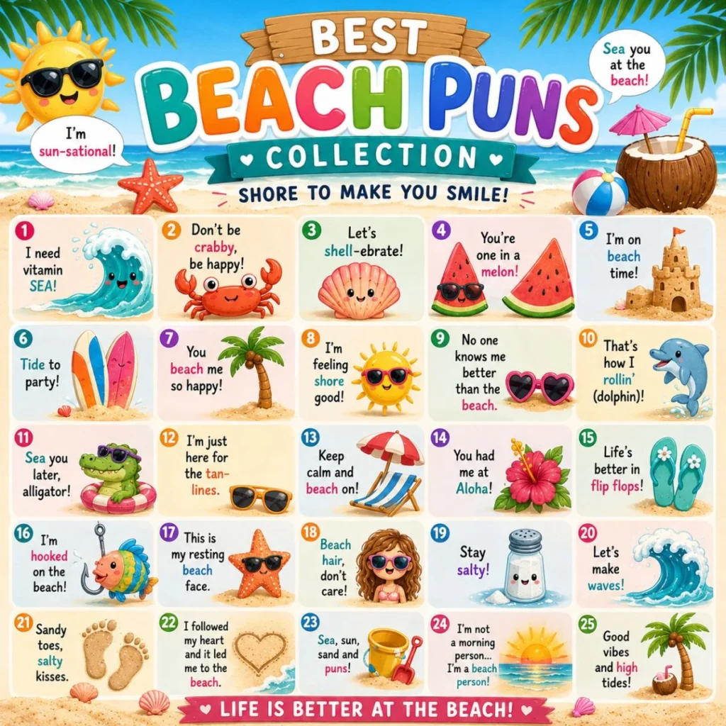 🌊 Best Beach Puns Collection
