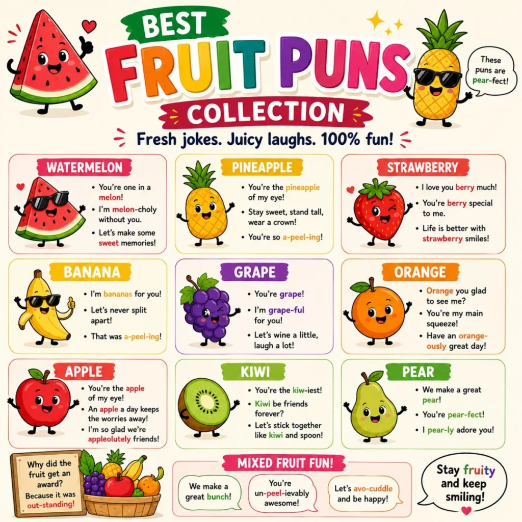 🍉 Best Fruit Puns Collection