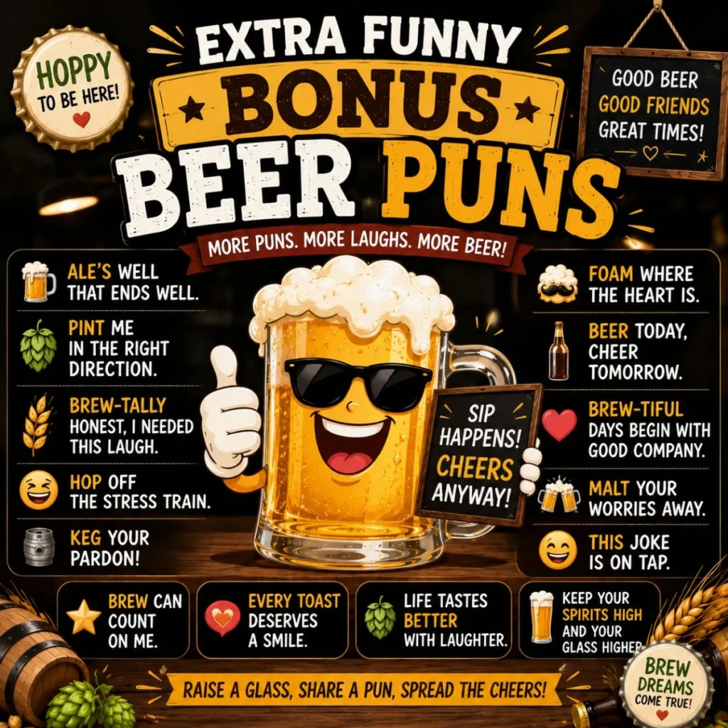 🎁 Extra Funny Bonus Beer Puns
