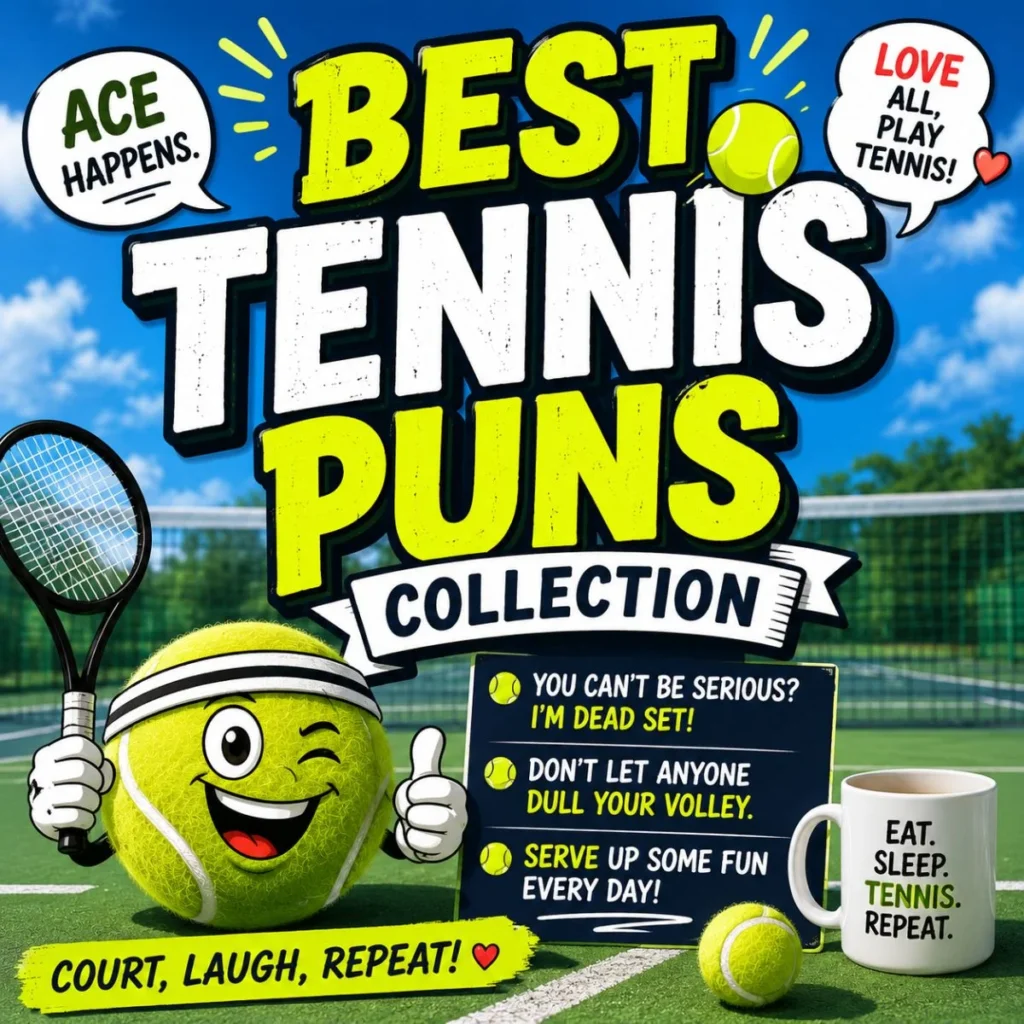 🎾 Best Tennis Puns Collection
