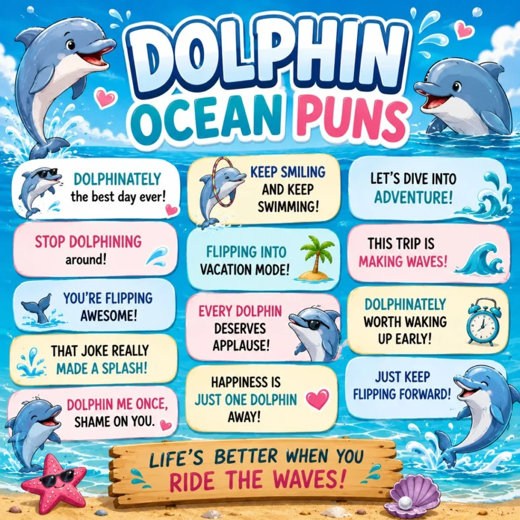 🐬 Dolphin Ocean Puns