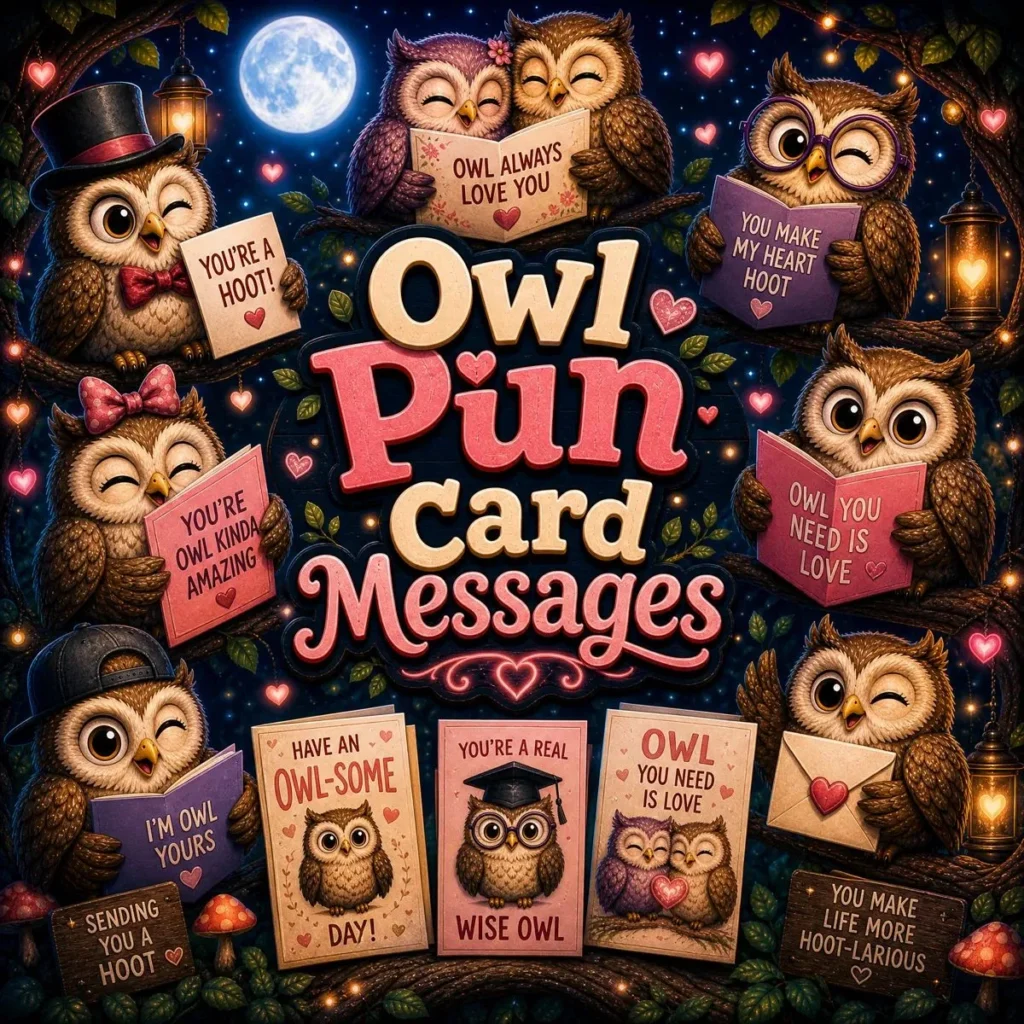 💌 Owl Pun Card Messages