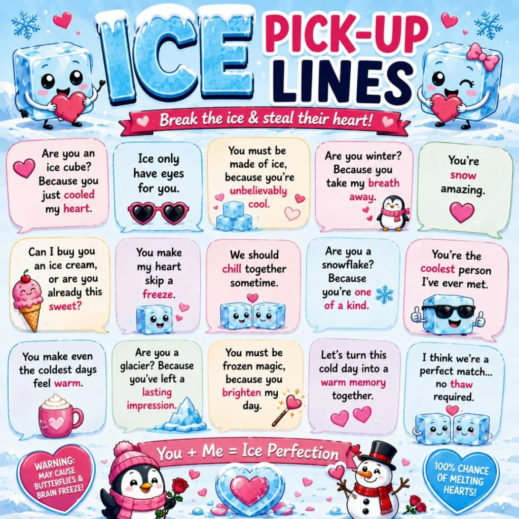 💘 Ice Pick-Up Lines