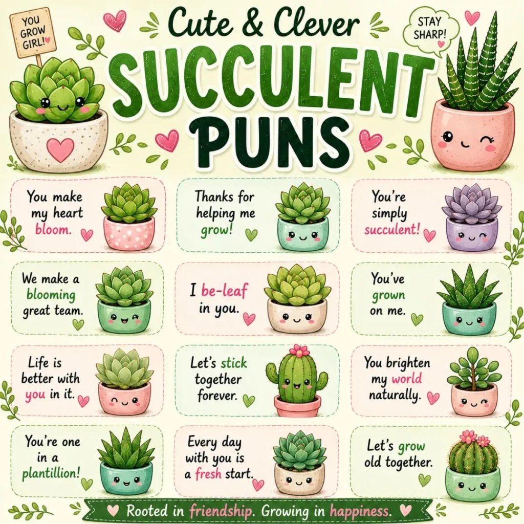 💚 Cute & Clever Succulent Puns
