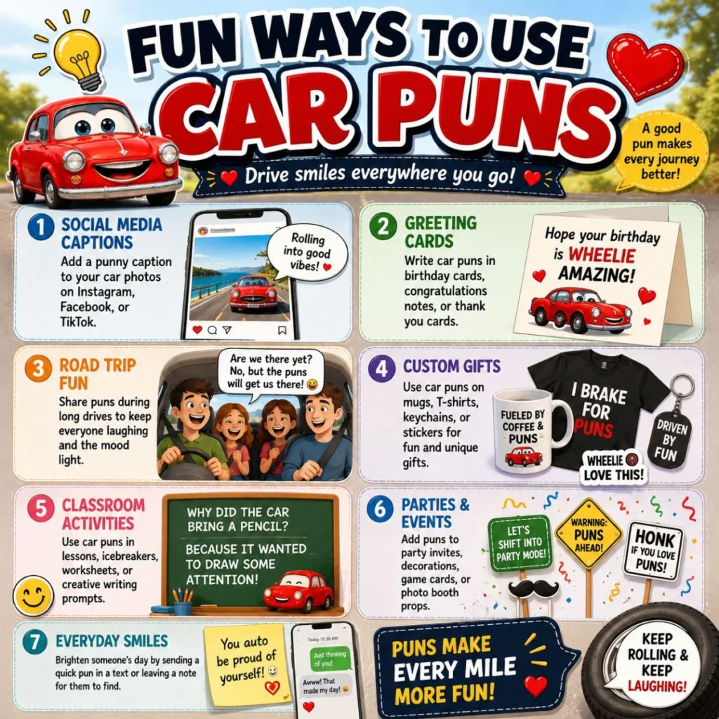 💡 Fun Ways to Use Car Puns