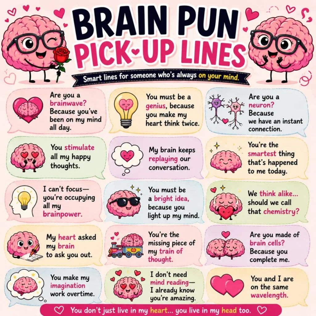 💬 Brain Pun Pick-Up Lines