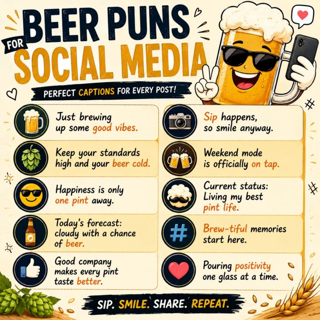 📱 Beer Puns for Social Media