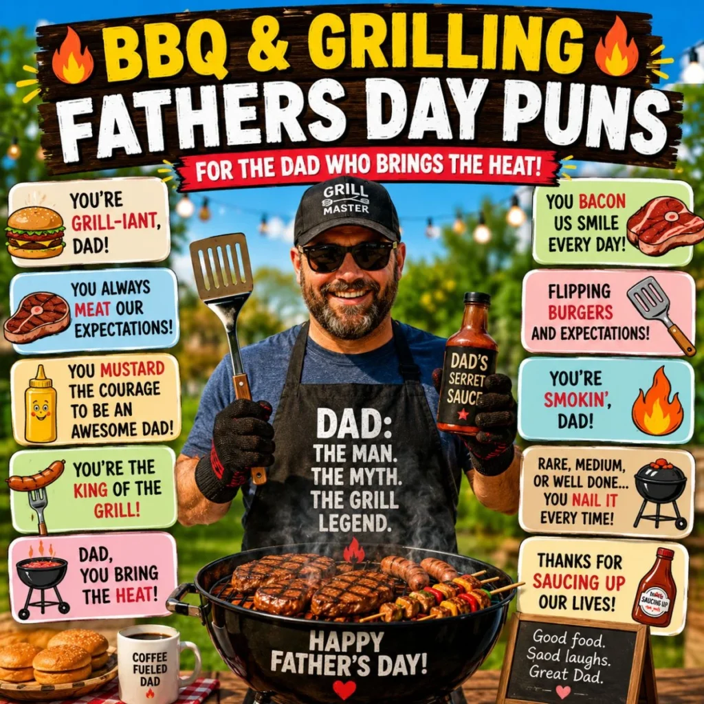 🔥 BBQ & Grilling Fathers Day Puns