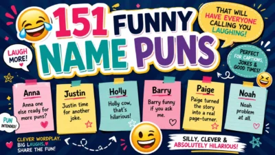 😂 151 Funny Name Puns That Will Have Everyone Calling You Laughing
