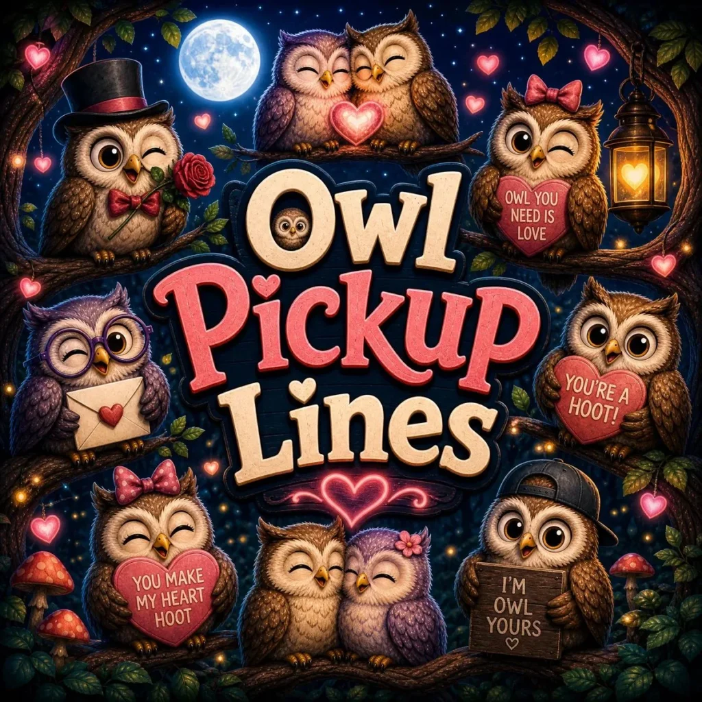😍 Owl Pickup Lines