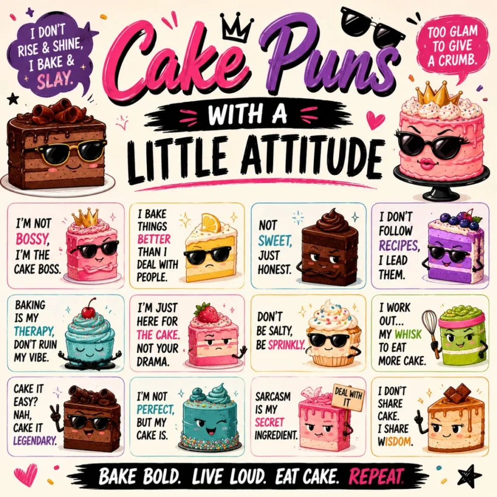 😎 Cake Puns With a Little Attitude