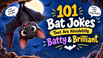 101 funny bat jokes cartoon with a cute bat