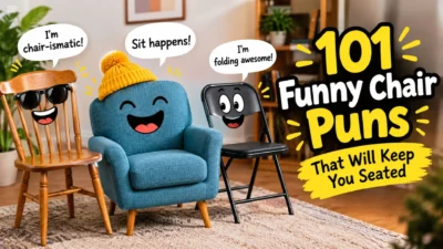 101 Funny Chair Puns That Will Keep You Seated – humorous cartoon chairs
