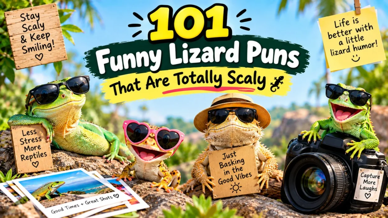 101 funny lizard puns and reptile jokes