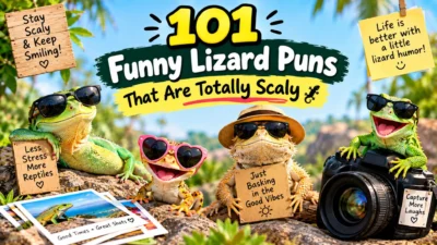 101 funny lizard puns and reptile jokes