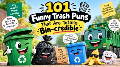 101 funny trash puns and bin jokes