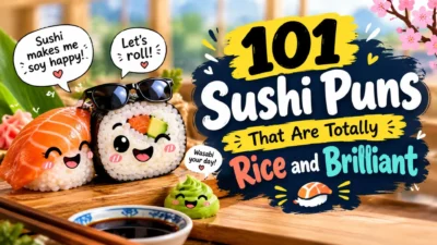 101 funny sushi puns with cute sush
