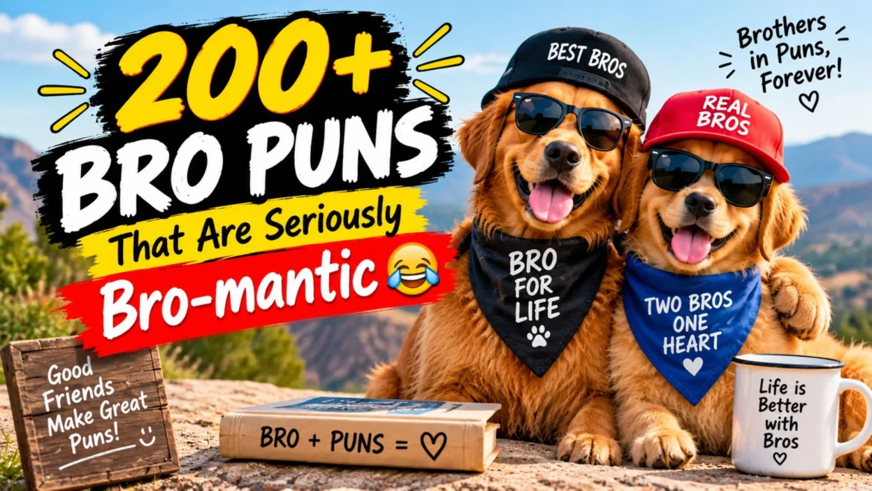 200+ funny bro puns that are seriously bro-mantic