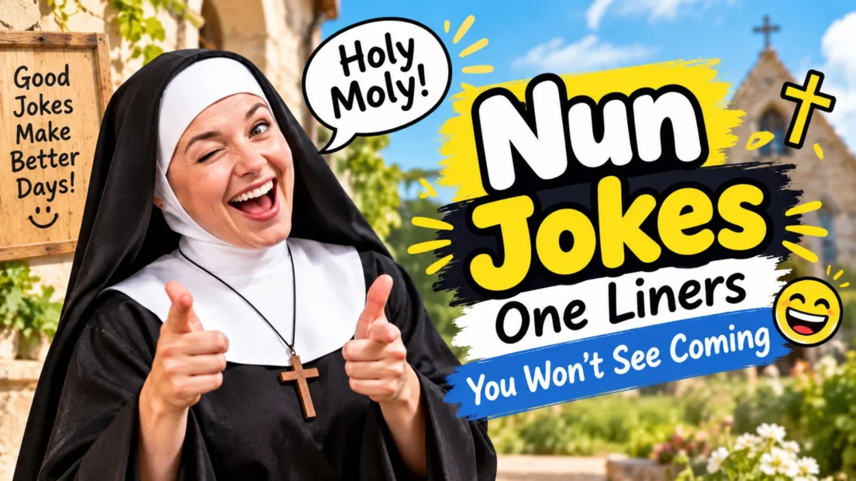 Funny nun jokes one liners graphic
