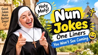 Funny nun jokes one liners graphic