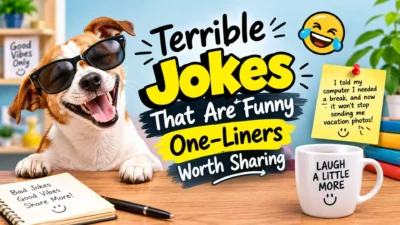 Terrible jokes funny one-liners worth sharing