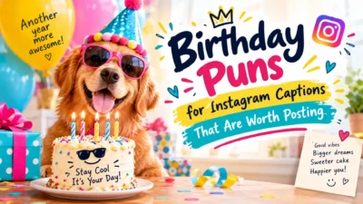 Birthday puns for Instagram captions worth posting